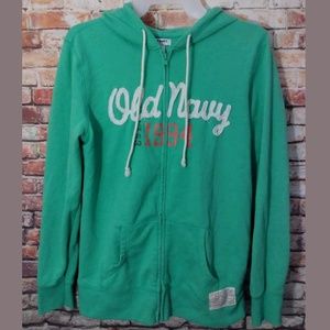 Old navy logo zip up hoodie sweatshirt